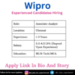 Wipro Bulk Hiring for Associate Analyst| BE/B-tech/MCA